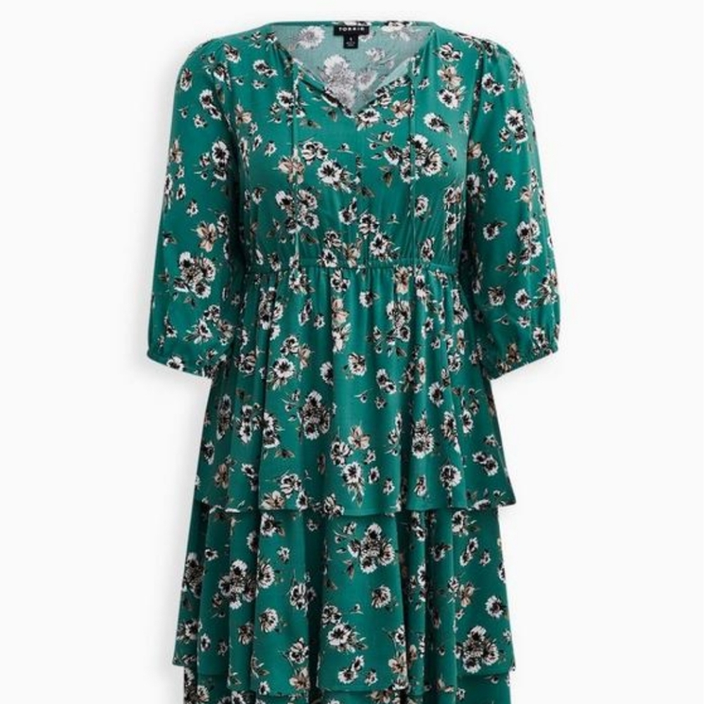 Torrid Floral tiered dress